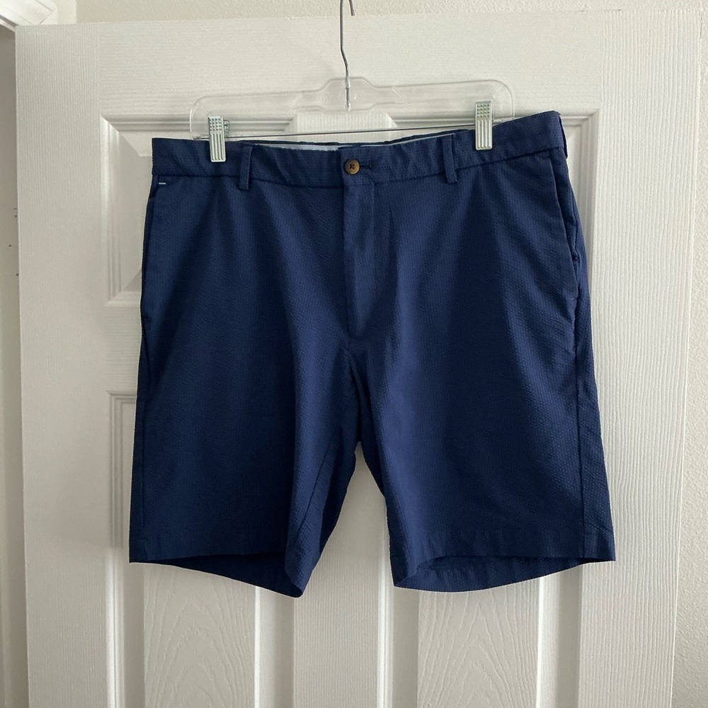 Men's Navy Blue Seersucker shorts